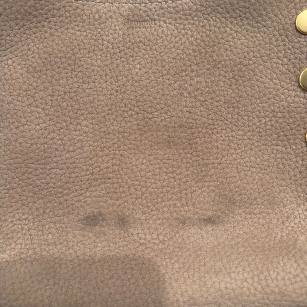 Hammitt Nubuck brushed suede Taupe crossbody and slip Wallet with Gold Accents - Picture 5 of 15